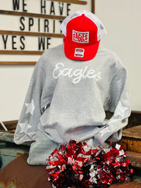 Eagles Charcoal Star Sleeve Sweatshirt