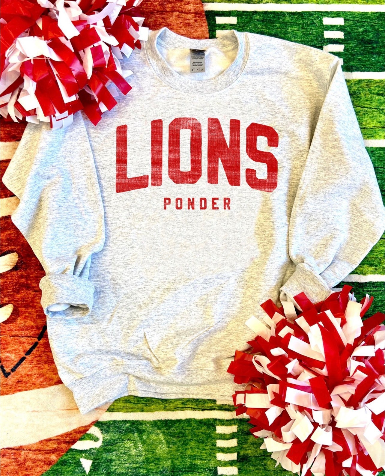 Ponder Lions Distressed Mascot Sweatshirt