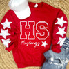 PREORDER | Oversized Varsity Letter Mascot Star Sweatshirt