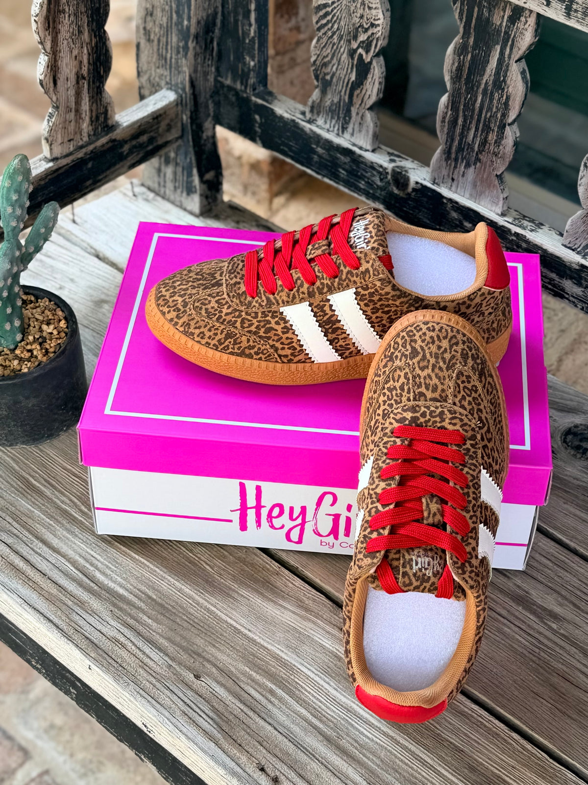 Corky’s Heads Up Mini Leopard Sneaker