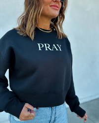 Pray Cropped Sweatshirt