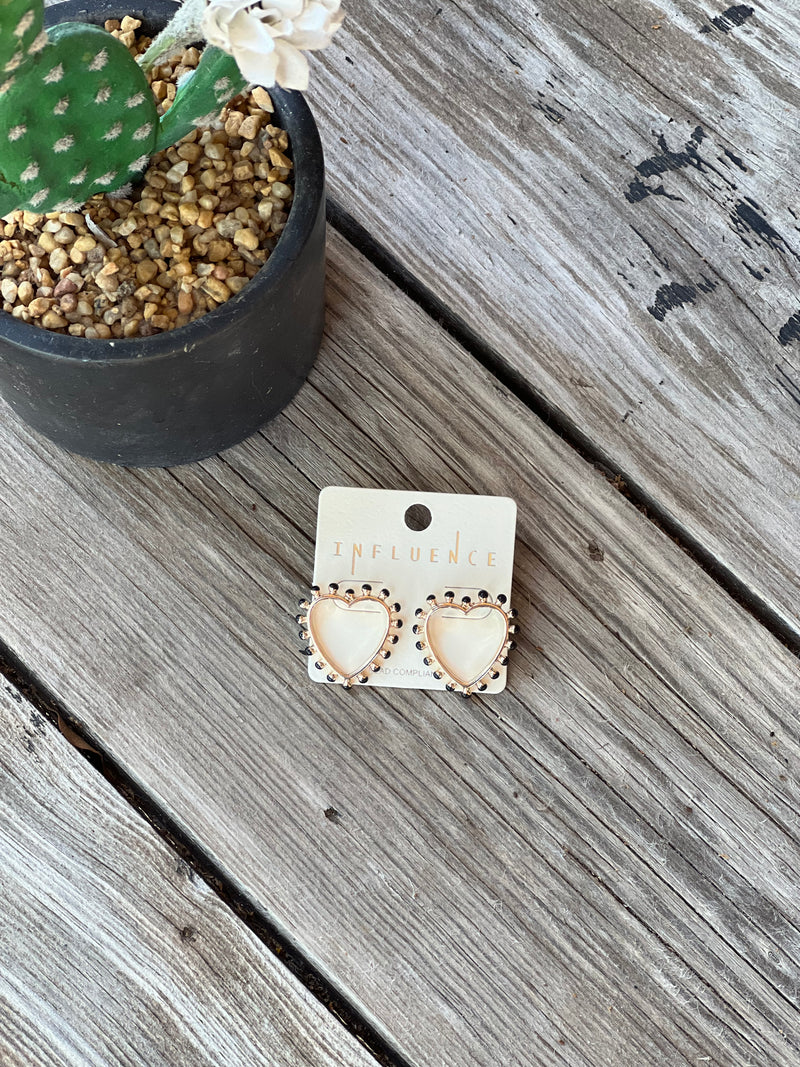 Heart Bead Studs