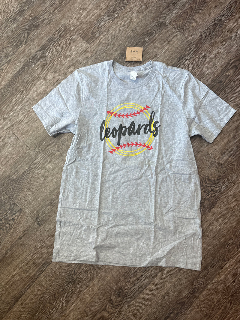 Leopards Softball Script Tee