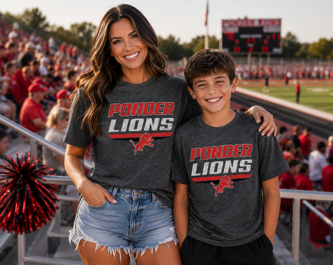 Ponder Lions Mascot Shadow Tee