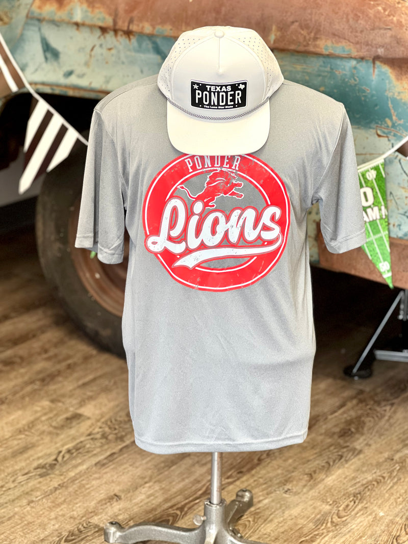 Distressed Circle Ponder Lions Dri Fit Tee