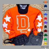 PREORDER | Oversized Varsity Letter Mascot Star Sweatshirt