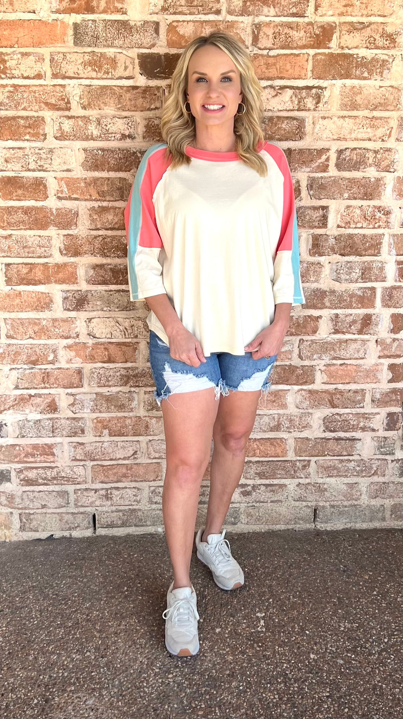 Hello Spring Color Block Top