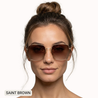 Saint - Women's Polarized Oversized Square Sunglasses