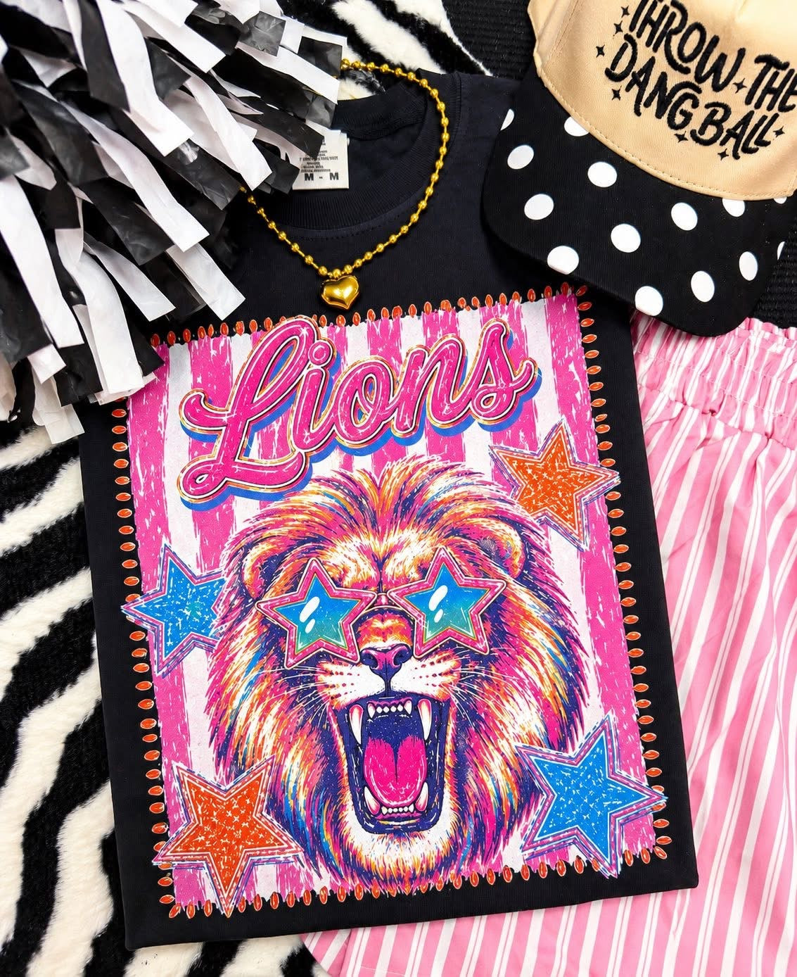 PREORDER | Custom Pink Stripe Vintage Mascot Tees