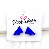 15mm Shiny Acrylic Megaphones - Sports Earrings