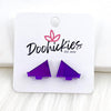 15mm Shiny Acrylic Megaphones - Sports Earrings