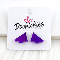 15mm Shiny Acrylic Megaphones - Sports Earrings