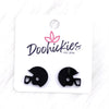15mm Shiny Acrylic Helmets -Sports Earrings