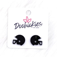 15mm Shiny Acrylic Helmets -Sports Earrings