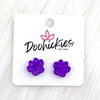 13mm Shiny Acrylic Paws & Claws -Sports Earrings