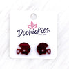 15mm Shiny Acrylic Helmets -Sports Earrings