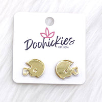 15mm Shiny Acrylic Helmets -Sports Earrings