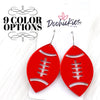 Shiny Football Acrylic Dangles -Sports Earrings