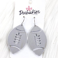 Shiny Football Acrylic Dangles -Sports Earrings