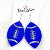 Shiny Football Acrylic Dangles -Sports Earrings