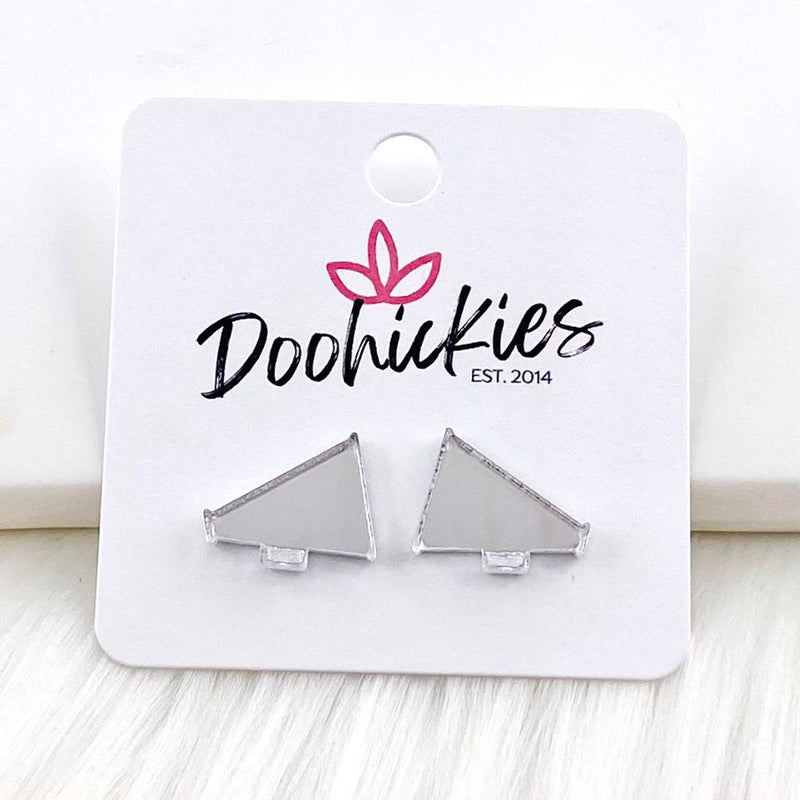 15mm Shiny Acrylic Megaphones - Sports Earrings