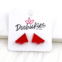 15mm Shiny Acrylic Megaphones - Sports Earrings