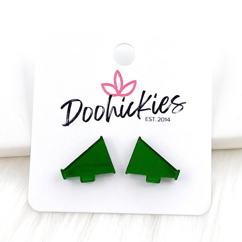 15mm Shiny Acrylic Megaphones - Sports Earrings