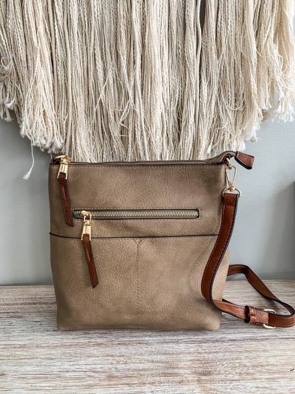 Elina Zipper Front Crossbody Bag