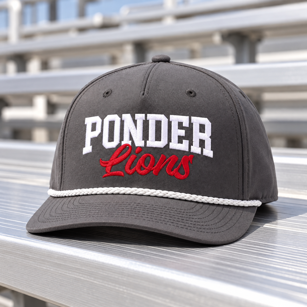 Ponder Lions Grey Vintage Rope Hat