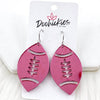 1.5" Pink Out Football Acrylic Dangles - Breast Cancer Awareness Earrings