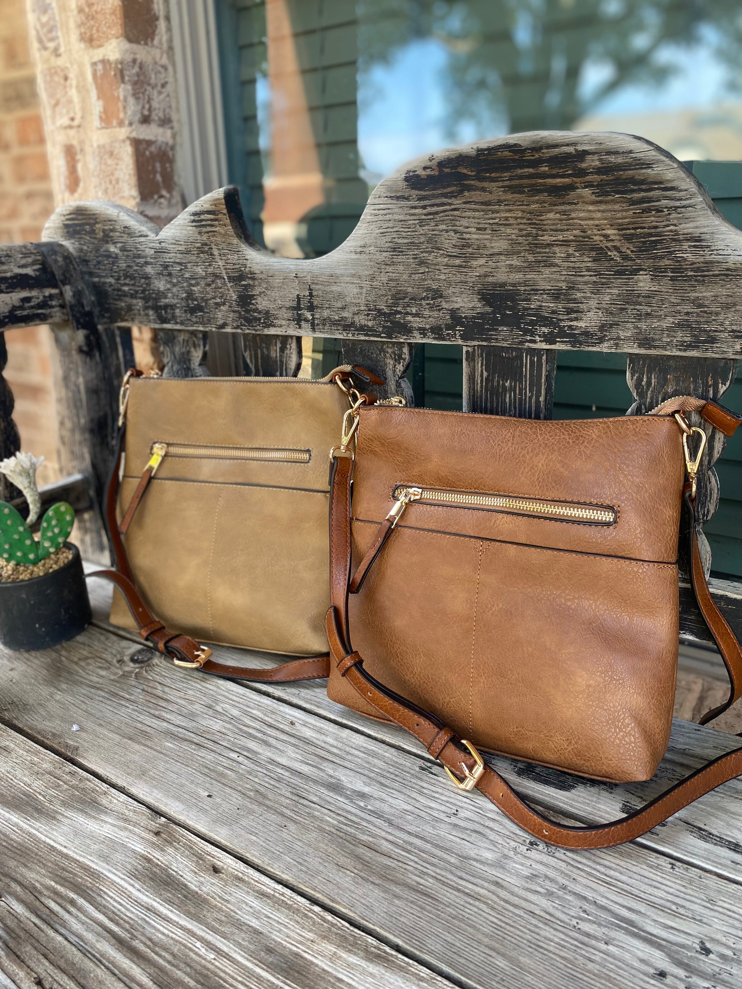 Elina Zipper Front Crossbody Bag
