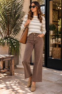 Ivory Ribbed Striped Inner Sweater