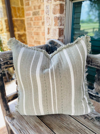 Striped Green Pillow