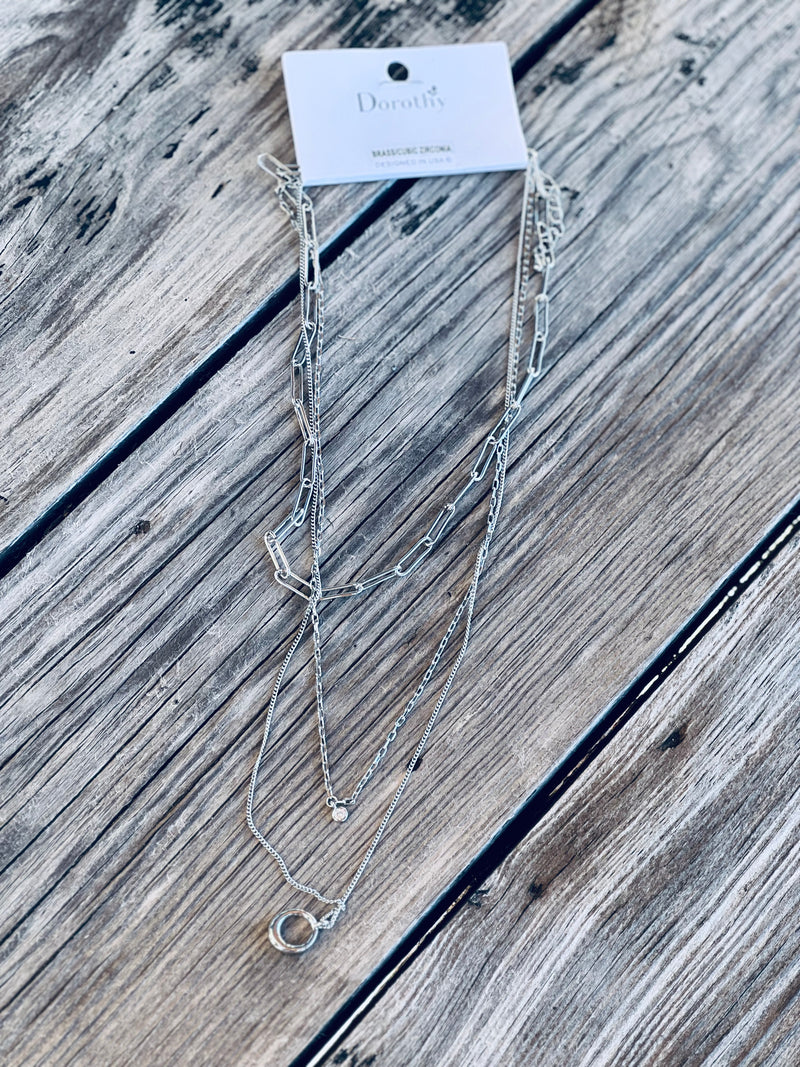 Dorothy Tri Layered Chain Necklace