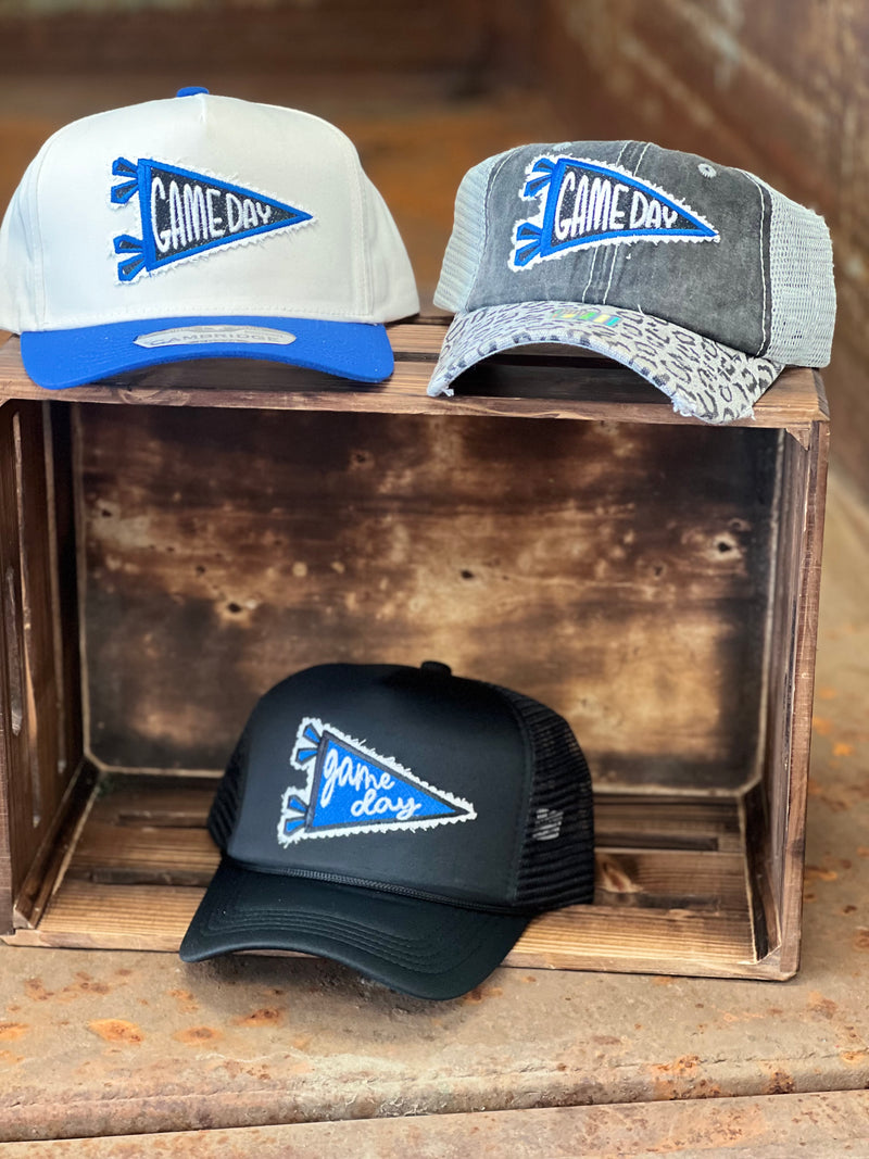 Blue & Black Gameday Pennant Hats