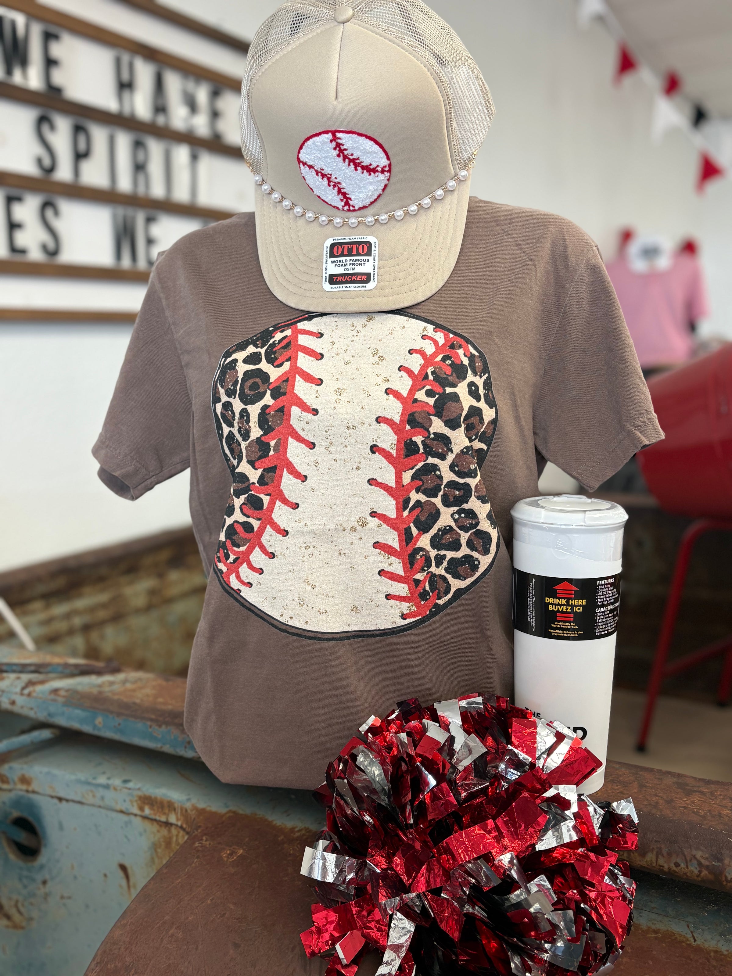 Leopard Baseball Tee