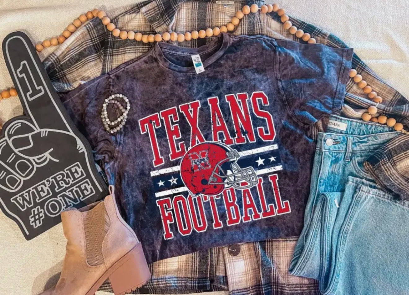 PREORDER | Texans Football Acid Wash Tee
