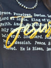 Jesus with Gold Puff Long Sleeve Tee
