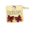 15mm School Spirit Glitter Bow Studs - Custom Spirit Earrings - 9 Color Options