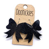 1.5" Glitter School Spirit Bow Dangles - Custom Spirit Earrings - 9 Color Options