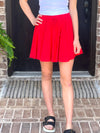 Red Bleacher Babe Ruffled Skort