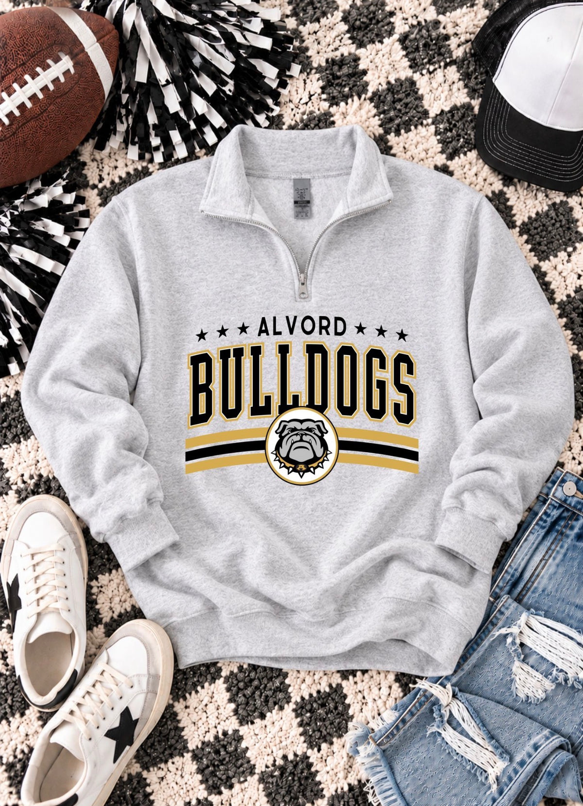 PREORDER | Alvord Vintage Arched Mascot Quarter Zip