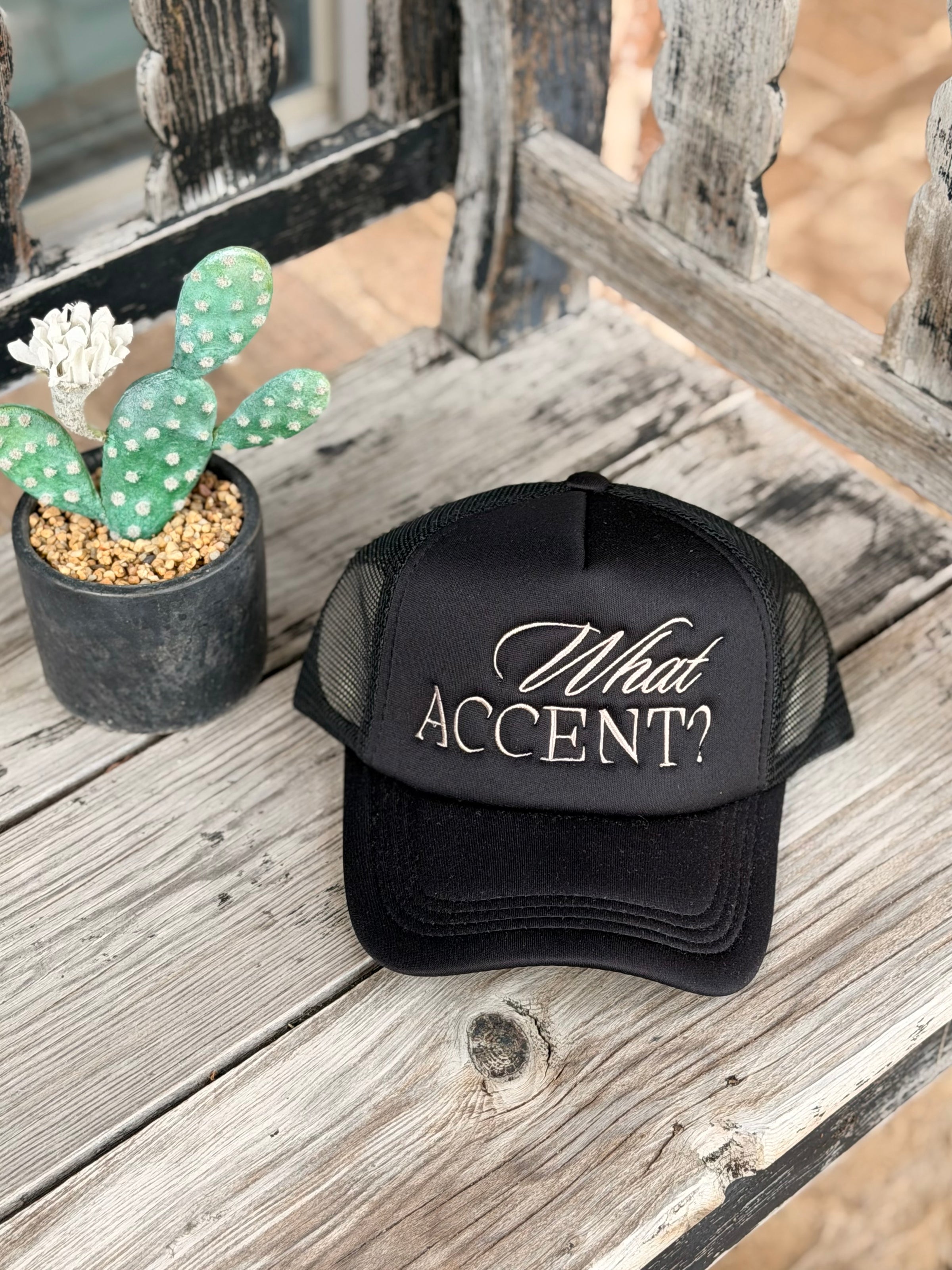 What Accent Embroidered Foam Hat