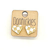 School Spirit Checkered Heart Stud Earrings - 9 Color Options