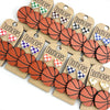 Checkered I Heart Basketball Dangles Sports Earrings