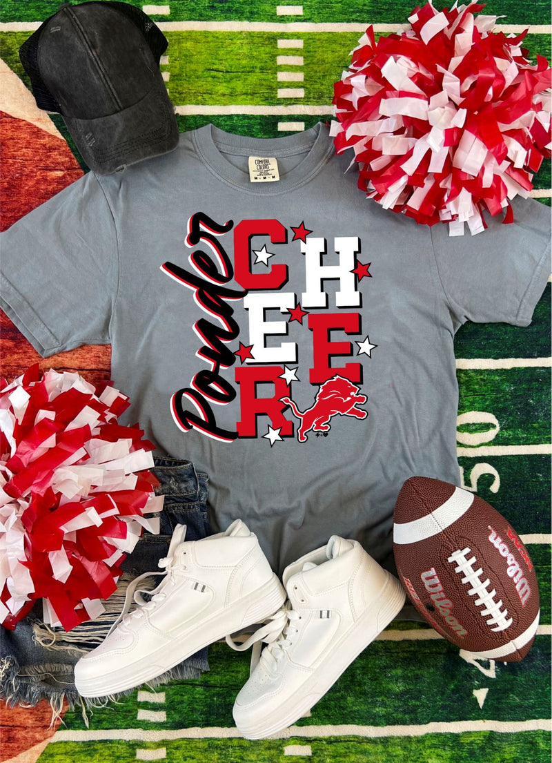 Ponder Cheer Stacked Mascot Tee