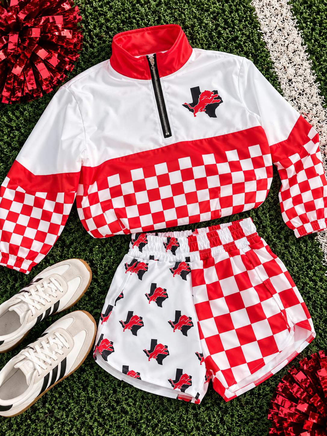 REORDER | Lions Checkered Scuba Pullover **ETA 3-4weeks