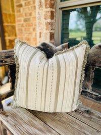 Striped Green Pillow