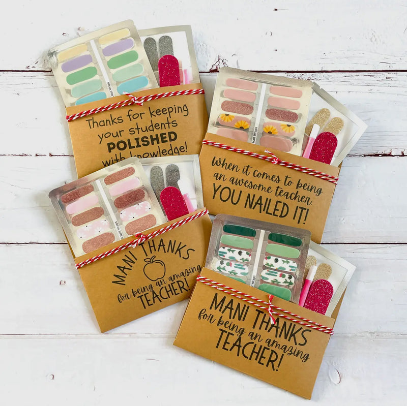Teacher Gifts Teacher Appreciation Gift Nail Wraps Gift Set