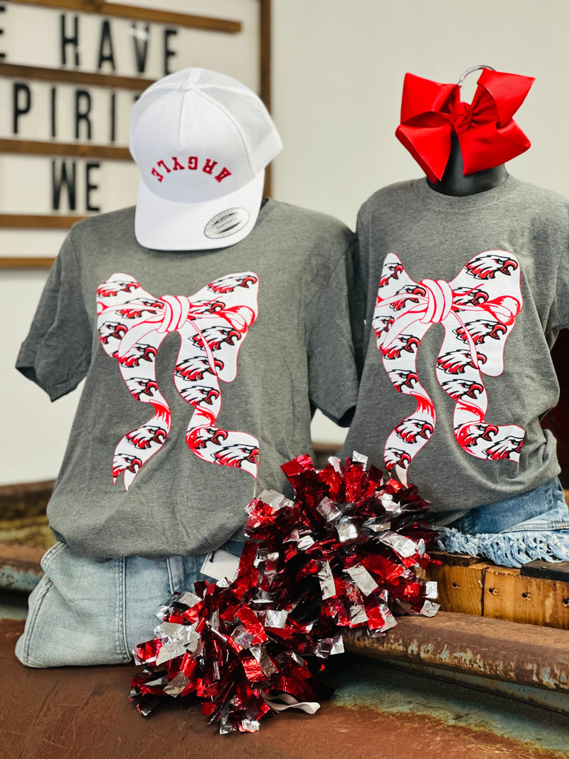 Youth & Adult Eagles Mascot Bow Tee